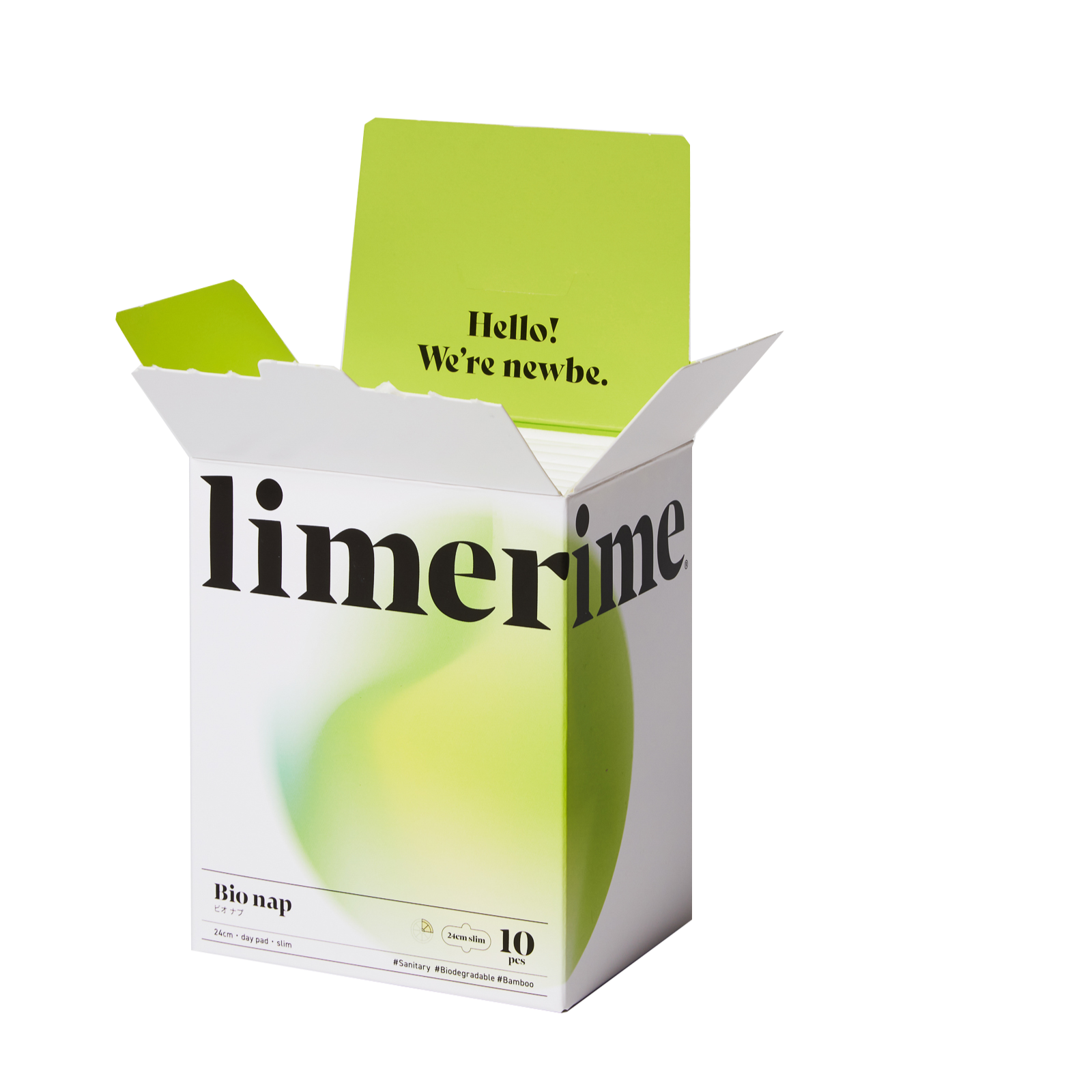 Daytime Slim 24cm 10 pieces Bamboo Sanitary Pad limerime Bio Nap